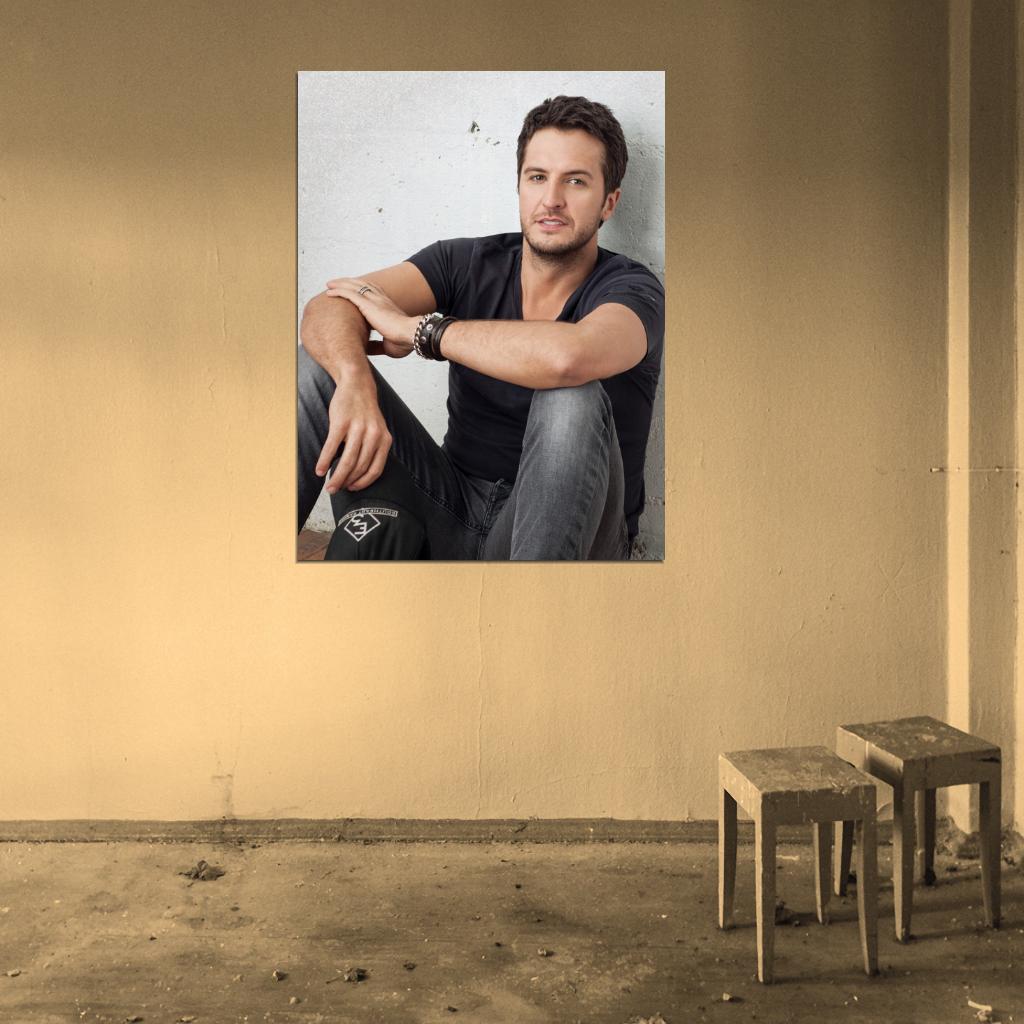 Luke Bryan Country Pop Singer Music Art Wall Art Print Poster