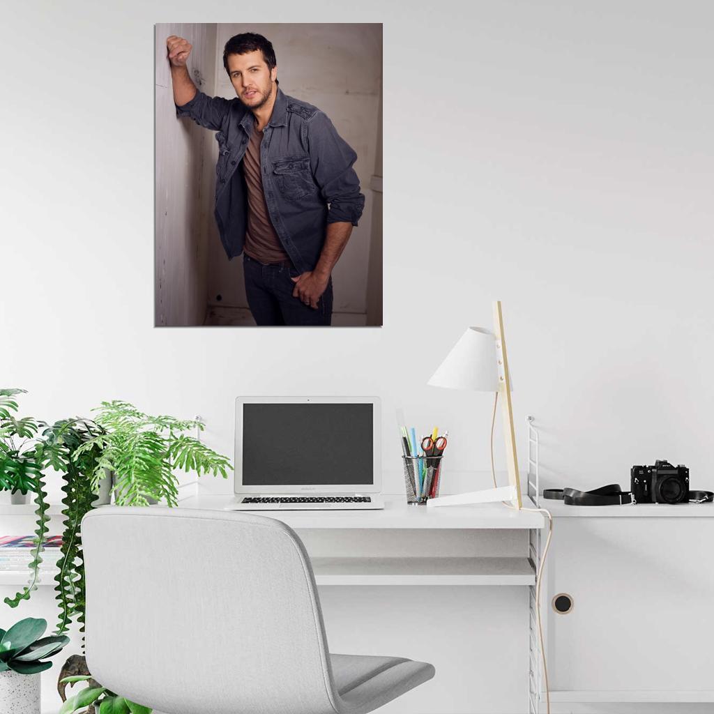 Luke Bryan Country Pop Singer Music Art Wall Art Print Poster
