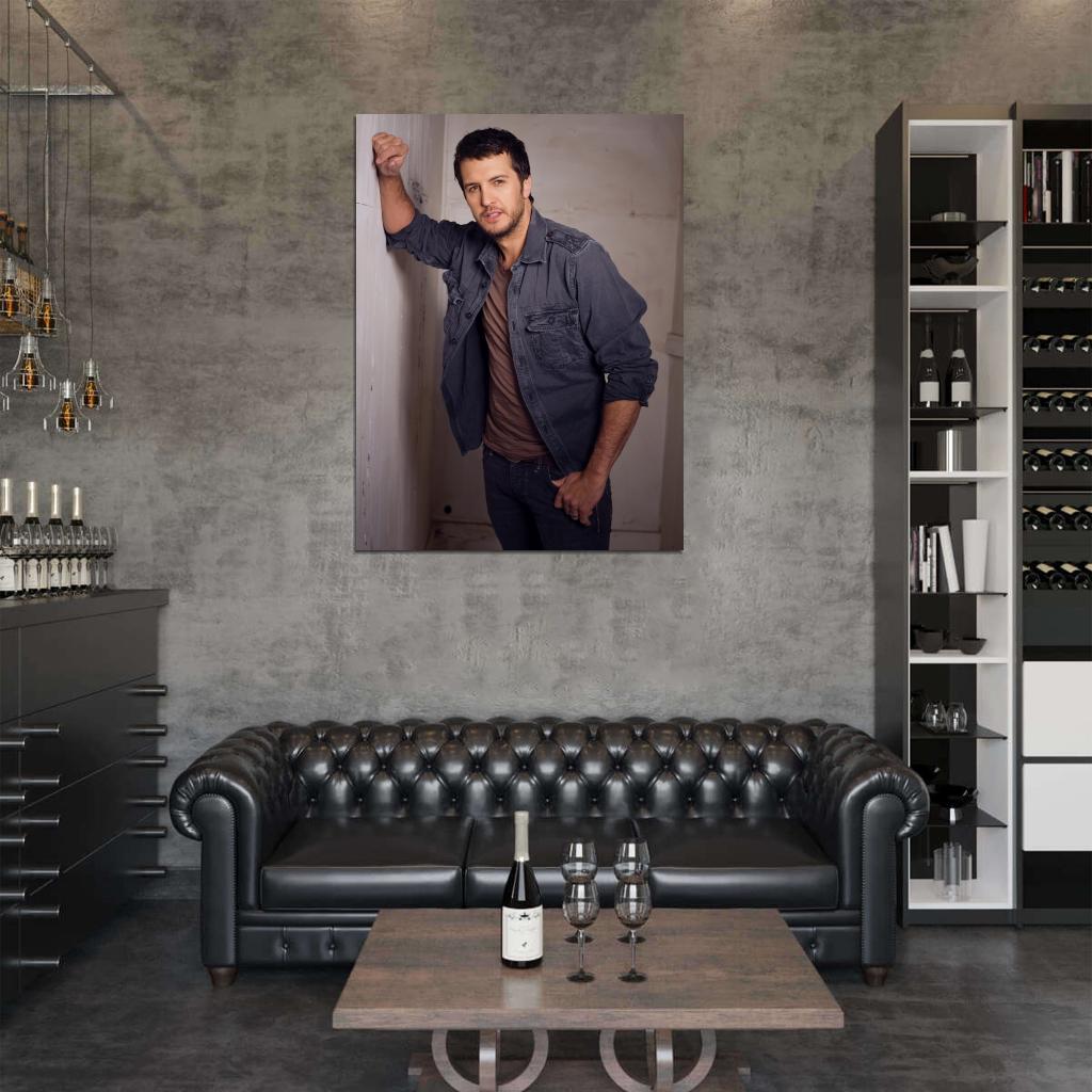 Luke Bryan Country Pop Singer Music Art Wall Art Print Poster