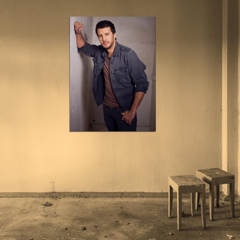 Luke Bryan Country Pop Singer Music Art Wall Art Print Poster