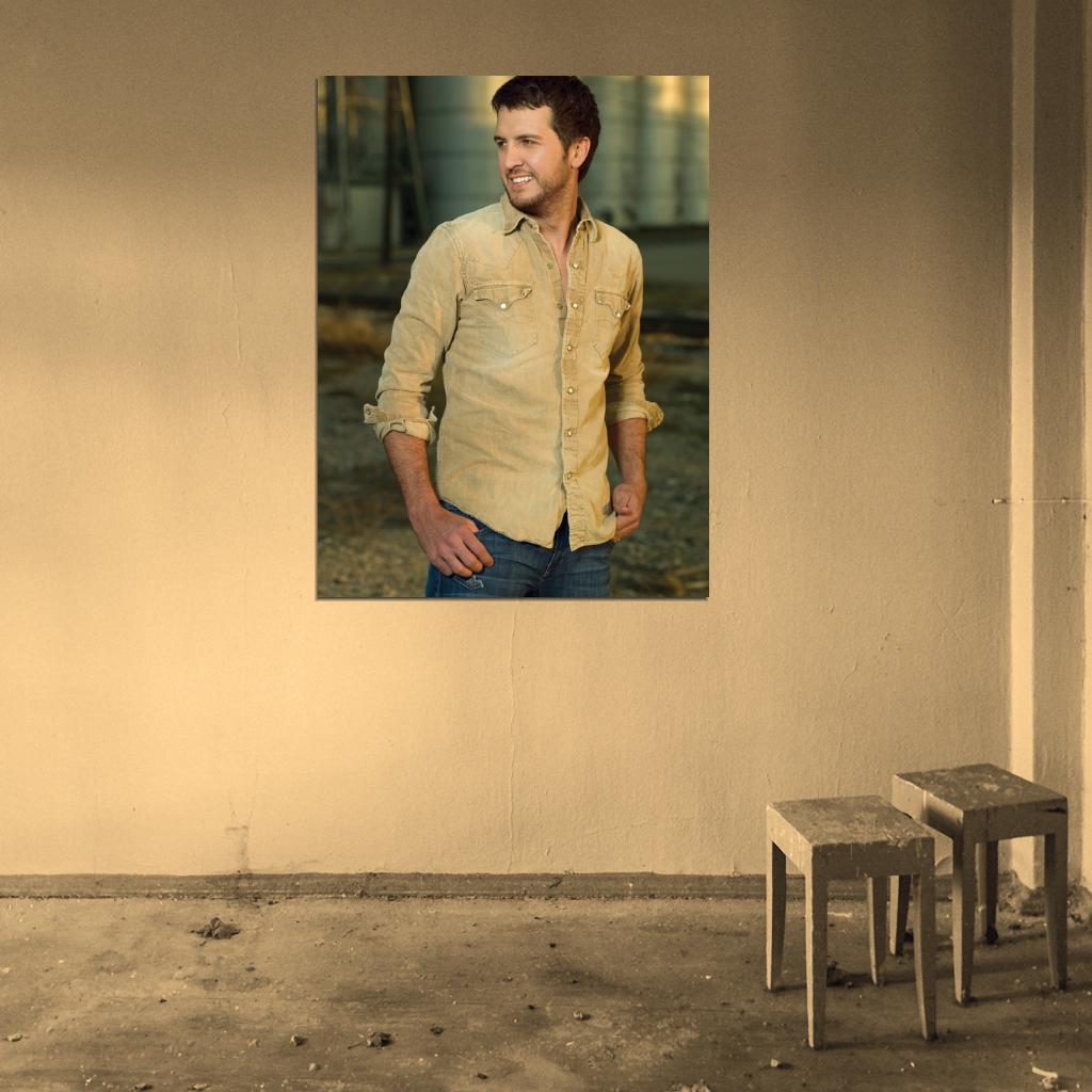 Luke Bryan Smile Country Pop Singer Music Art Wall Art Print Poster