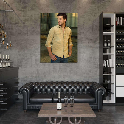 Luke Bryan Smile Country Pop Singer Music Art Wall Art Print Poster