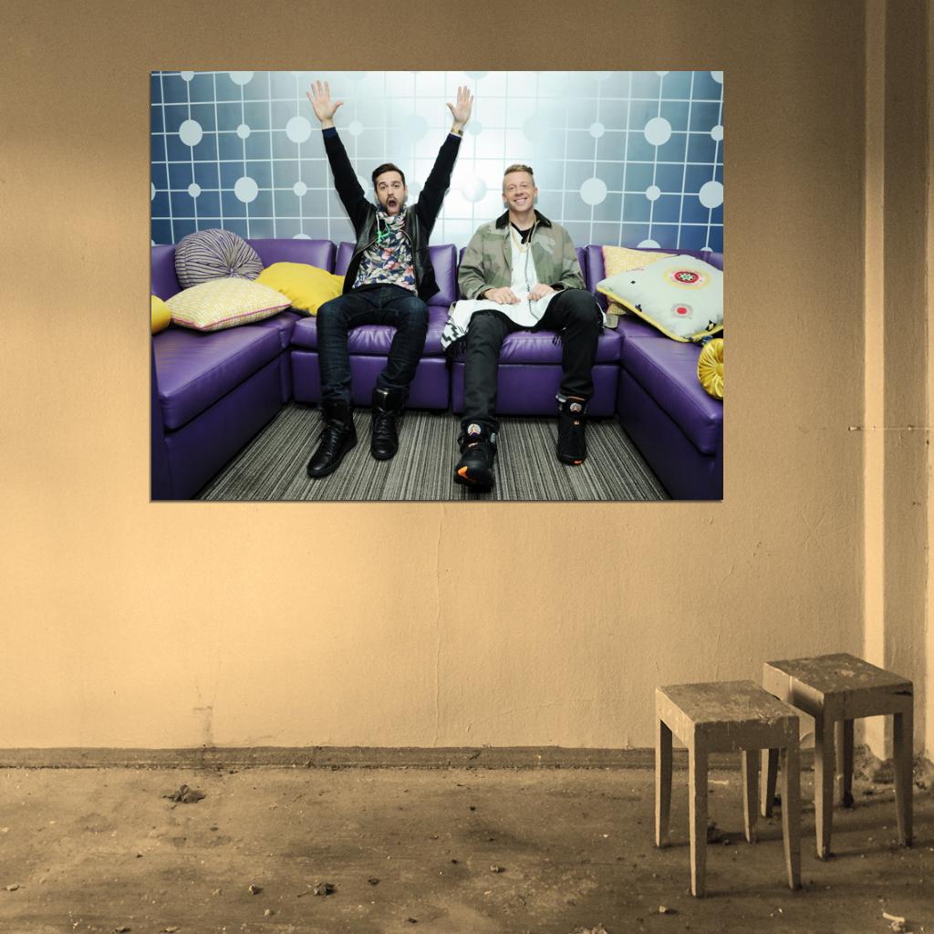 Macklemore & Ryan Lewis Funny Hip Hop Singer Music Art Wall Art Print Poster