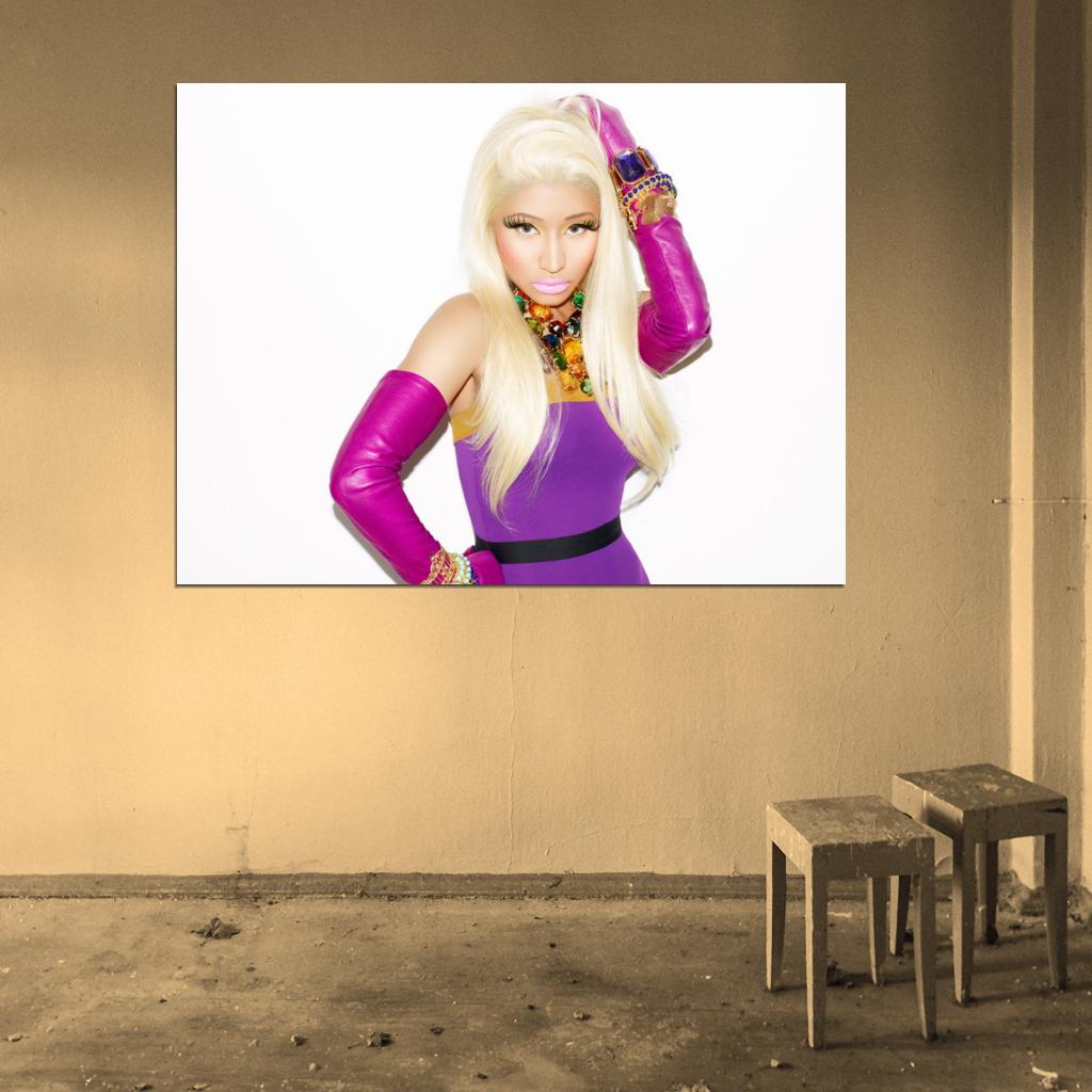 Nicki Minaj Hip Hop R&B Singer Music Art Wall Art Print Poster
