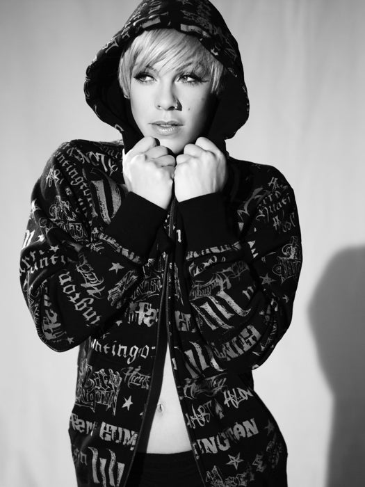 Pink Rock Pop Singer Music BW Art Wall Art Print Poster