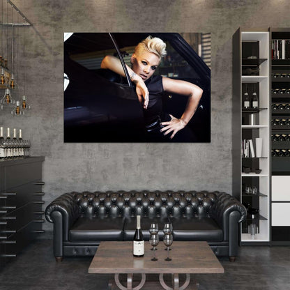 Pink Sexy Make Up Pop Rock Singer Music Art Wall Art Print Poster
