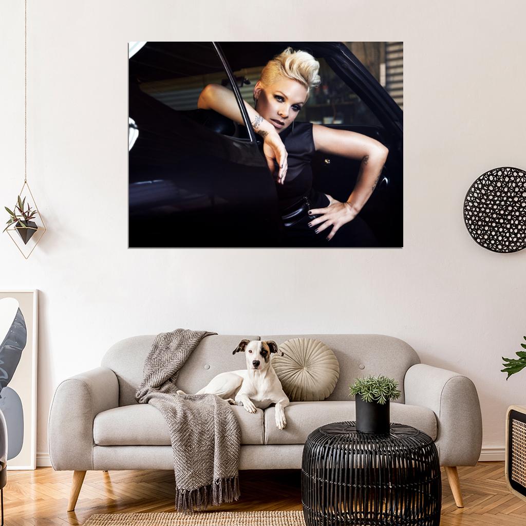 Pink Sexy Make Up Pop Rock Singer Music Art Wall Art Print Poster