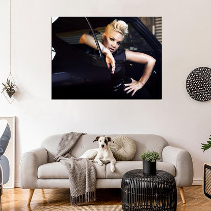 Pink Sexy Make Up Pop Rock Singer Music Art Wall Art Print Poster