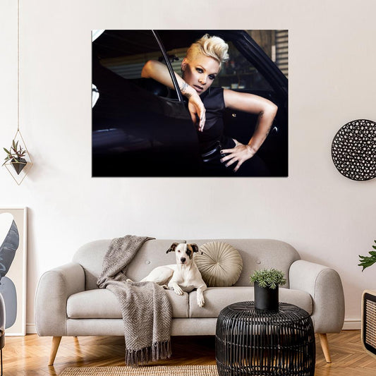 Pink Sexy Make Up Pop Rock Singer Music Art Wall Art Print Poster