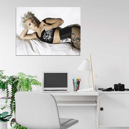 Pink Sexy Hot Tattoo Pop Rock Pop R&B Singer Music Art Wall Art Print Poster