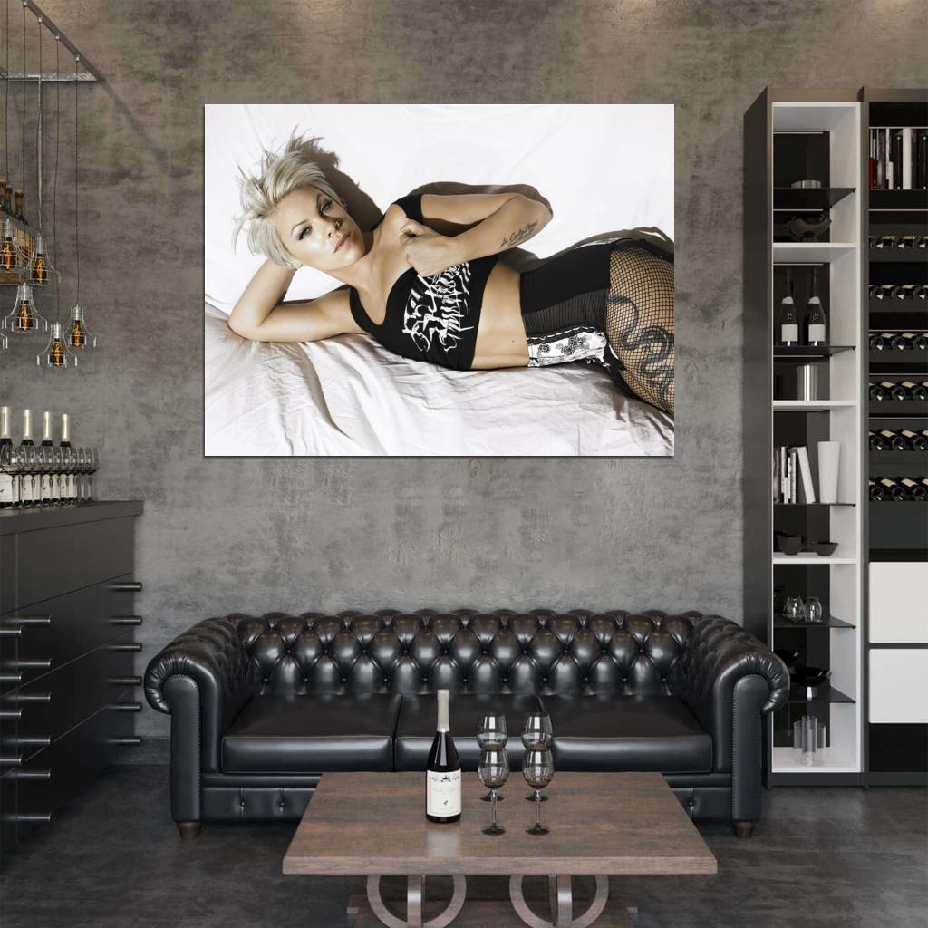 Pink Sexy Hot Tattoo Pop Rock Pop R&B Singer Music Art Wall Art Print Poster