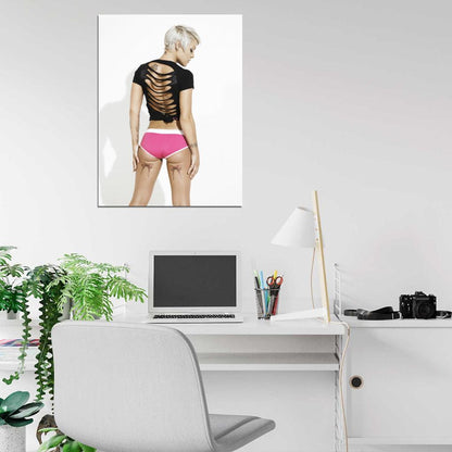Pink Sexy Hot Butt Tattoo R&B Pop Rock Singer Music Art Wall Art Print Poster