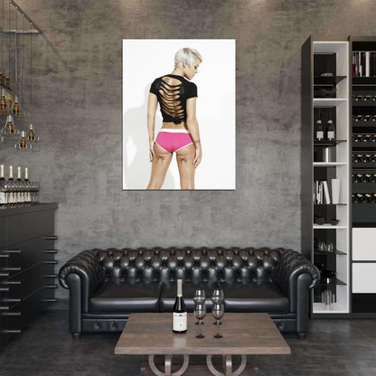 Pink Sexy Hot Butt Tattoo R&B Pop Rock Singer Music Art Wall Art Print Poster