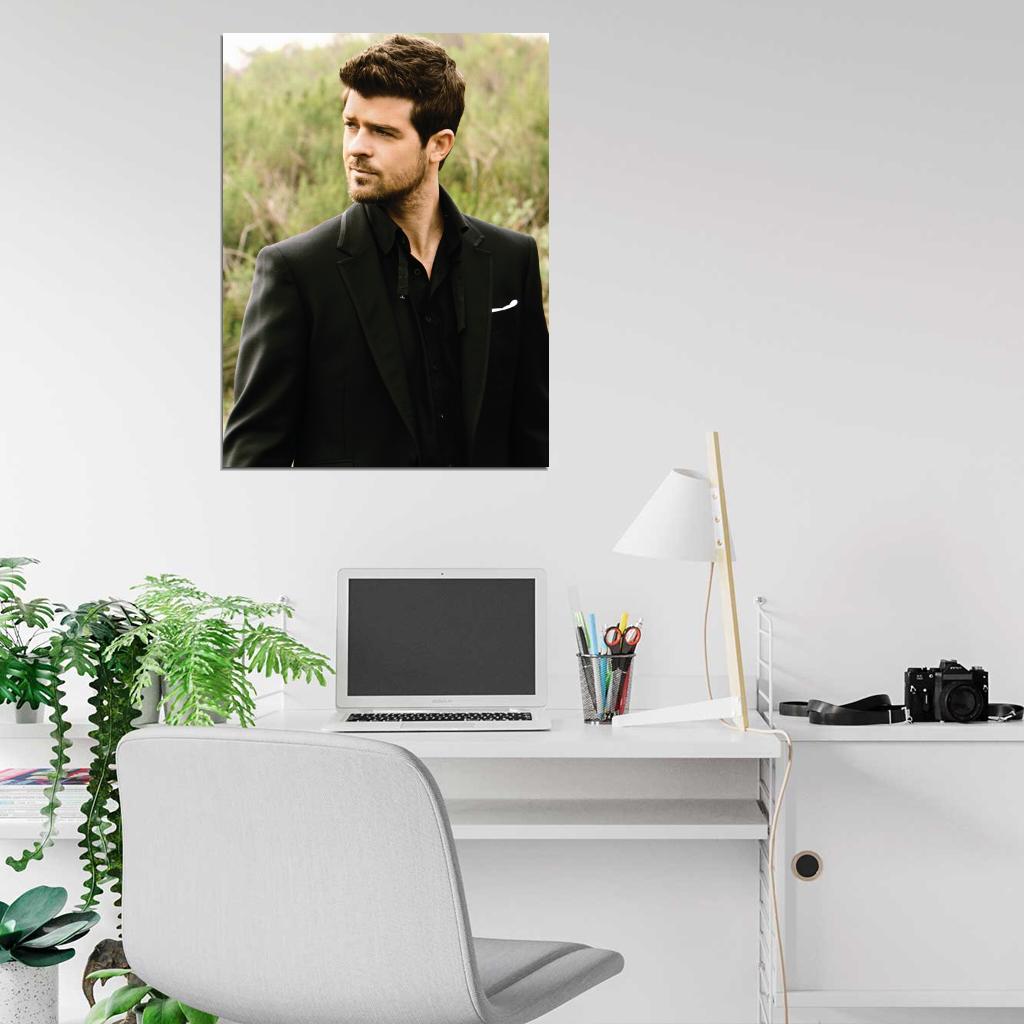Robin Thicke R&B Hip Hop Singer Music Art Wall Art Print Poster