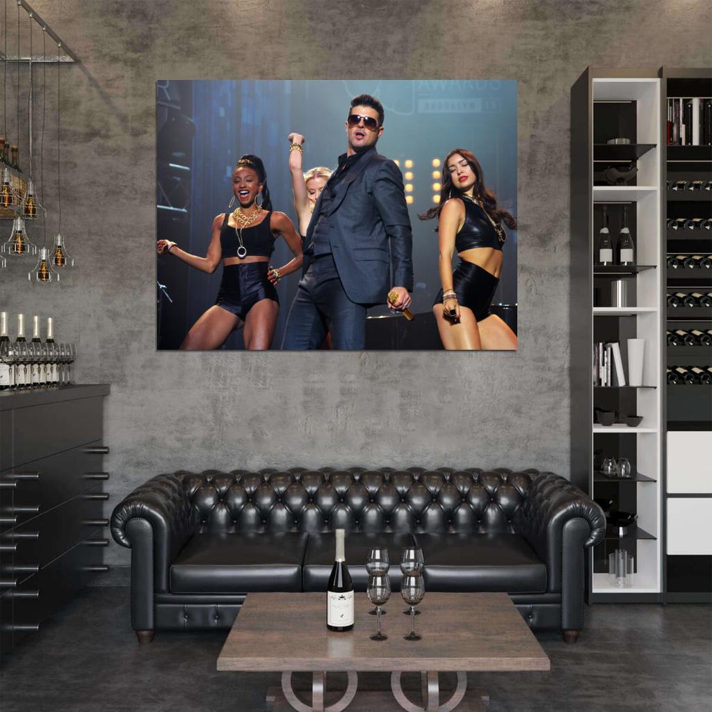 Robin Thicke Sexy Girls R&B Singer Music Art Wall Art Print Poster