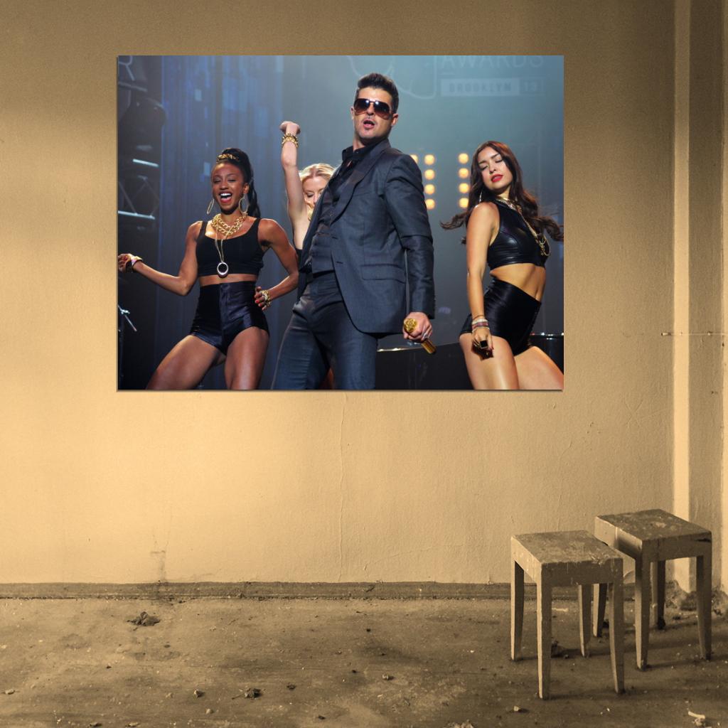 Robin Thicke Sexy Girls R&B Singer Music Art Wall Art Print Poster