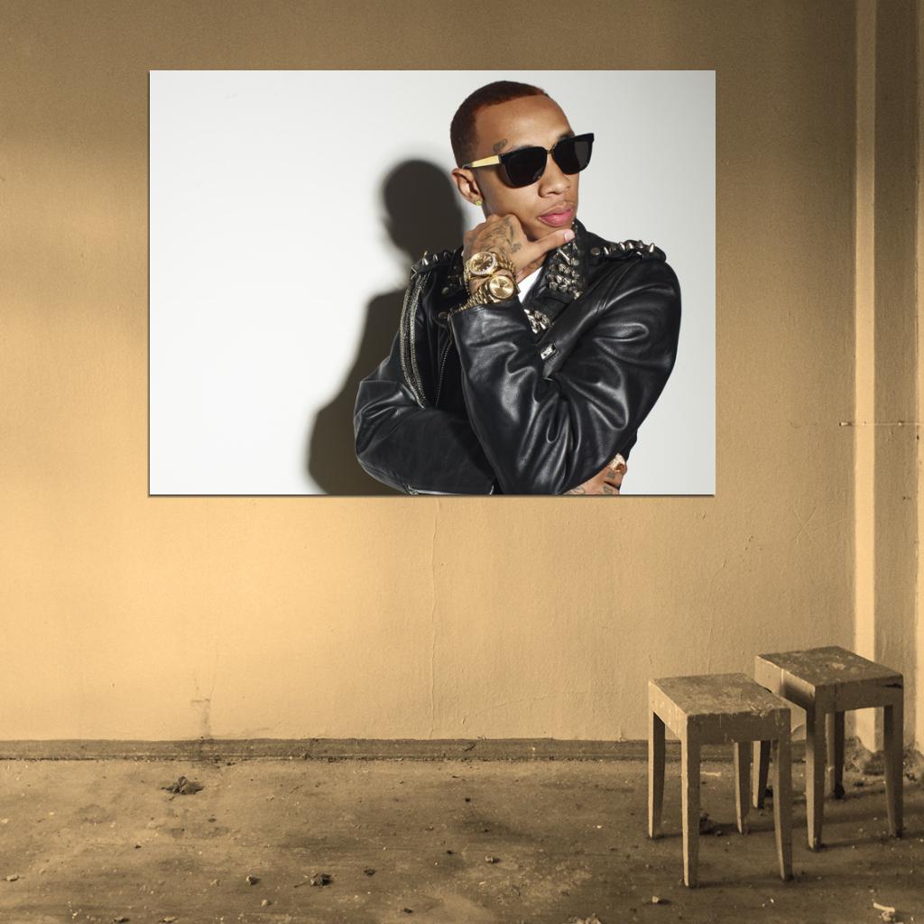 Tyga Sunglass Portrait Hip Hop Rapper Singer Music Art Wall Art Print Poster