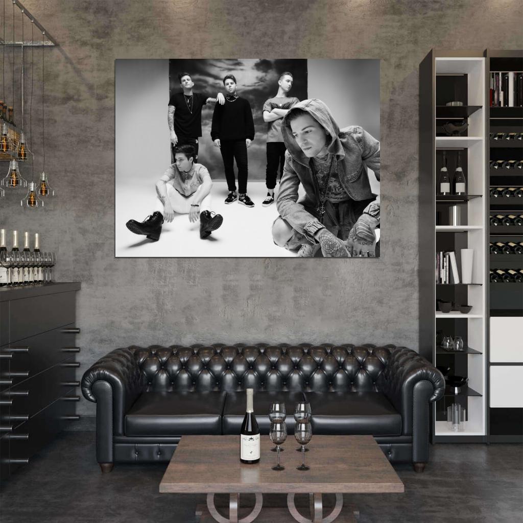 The Neighbourhood Dark Pop Band Music BW Art Wall Art Print Poster