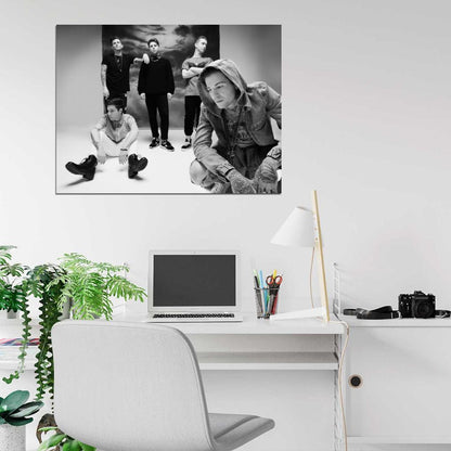 The Neighbourhood Dark Pop Band Music BW Art Wall Art Print Poster