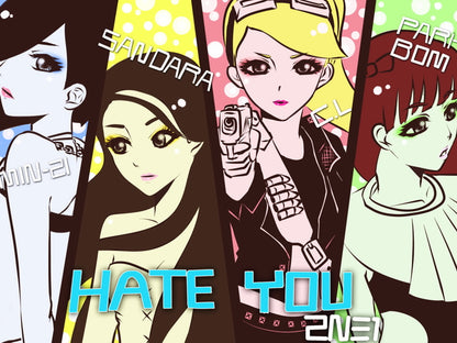 2NE1 Painting Art K-Pop Hip Hop Band Music Art Wall Art Print Poster