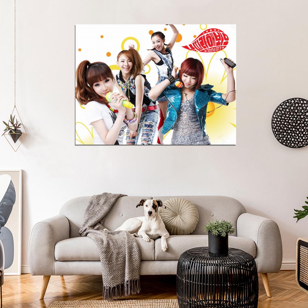 2NE1 K-Pop R&B Band Music Art Wall Art Print Poster