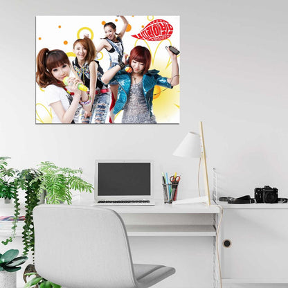 2NE1 K-Pop R&B Band Music Art Wall Art Print Poster