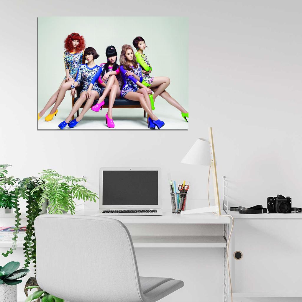 4Minute K-Pop Band Music Art Wall Art Print Poster