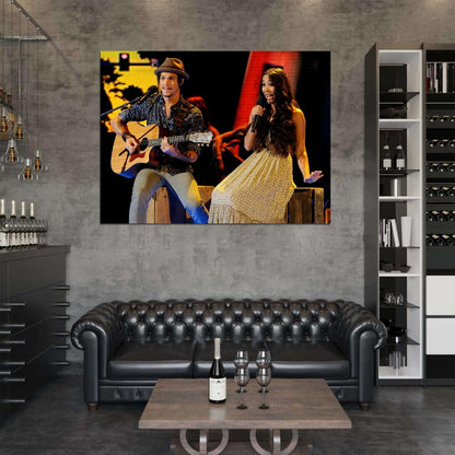 Alex & Sierra Indie Pop Duo Music Art Wall Art Print Poster