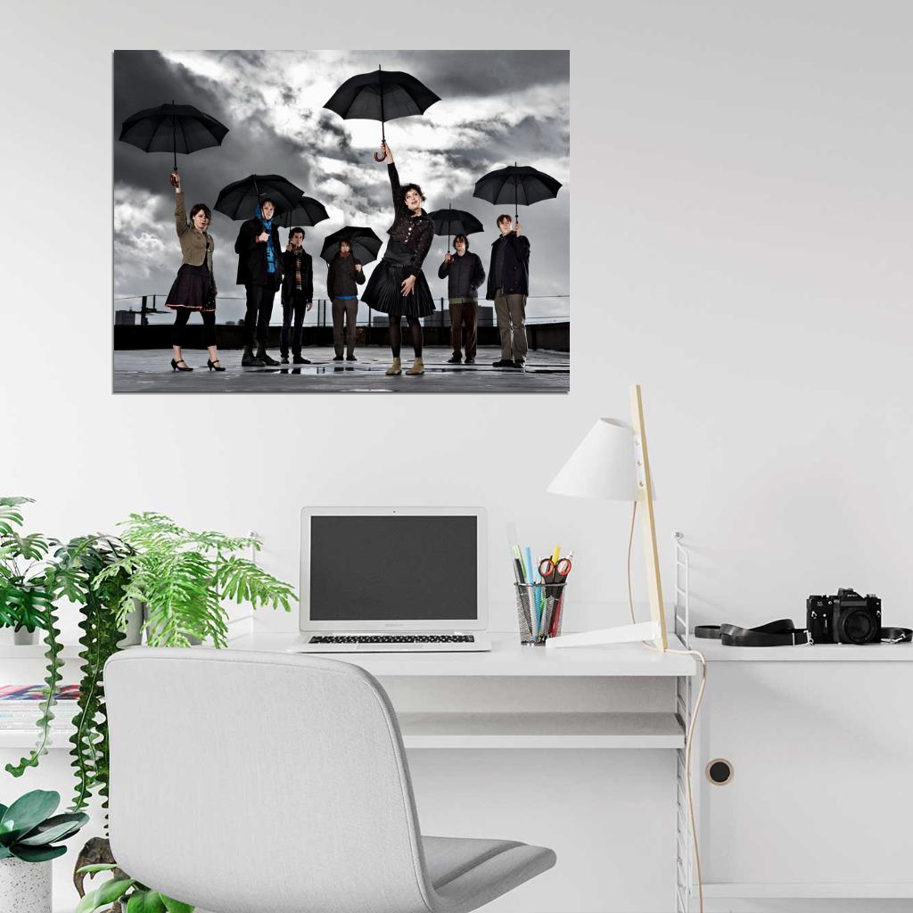 Arcade Fire Black Umbrella Indie Rock Band Music Art Wall Art Print Poster