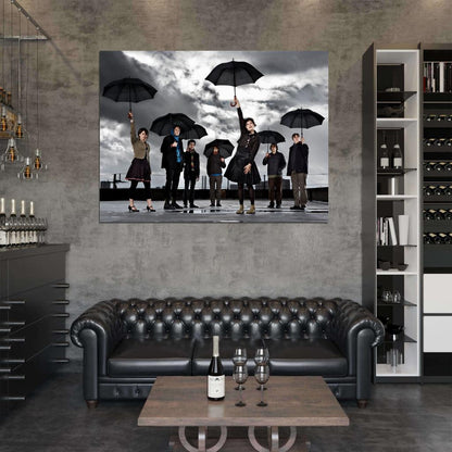 Arcade Fire Black Umbrella Indie Rock Band Music Art Wall Art Print Poster