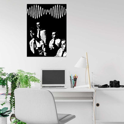 Arctic Monkeys Painting Art Indie Rock Band Music BW Art Wall Art Print Poster