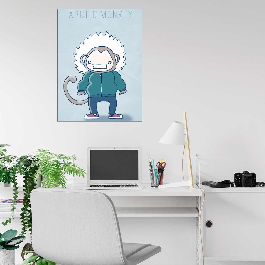 Arctic Monkeys Funny Painting Indie Rock Band Music Art Wall Art Print Poster