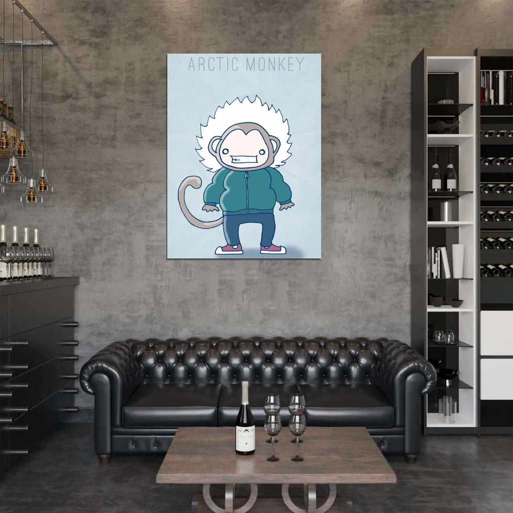 Arctic Monkeys Funny Painting Indie Rock Band Music Art Wall Art Print Poster