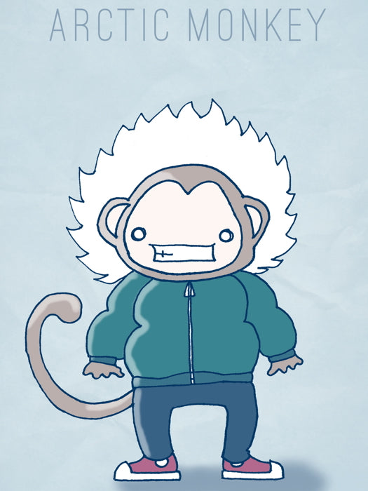 Arctic Monkeys Funny Painting Indie Rock Band Music Art Wall Art Print Poster