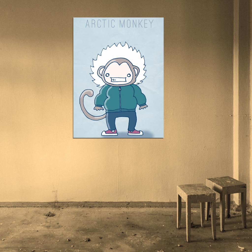 Arctic Monkeys Funny Painting Indie Rock Band Music Art Wall Art Print Poster