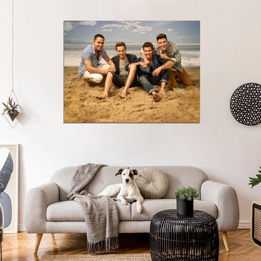 Big Time Rush Beach Pop Band Music Art Wall Art Print Poster