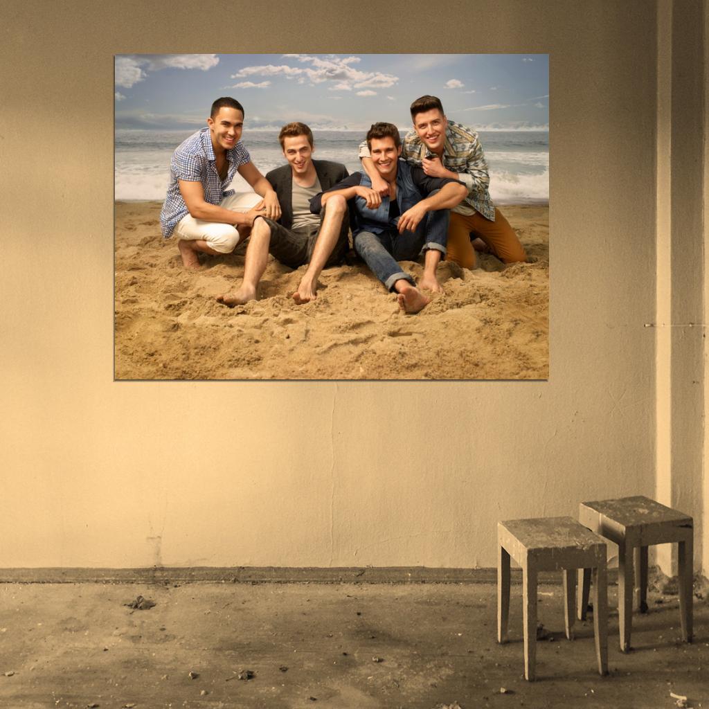 Big Time Rush Beach Pop Band Music Art Wall Art Print Poster