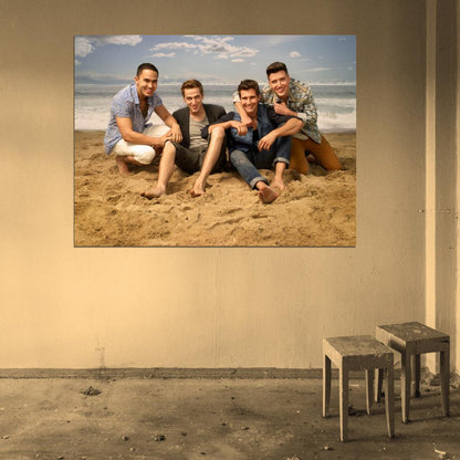 Big Time Rush Beach Pop Band Music Art Wall Art Print Poster