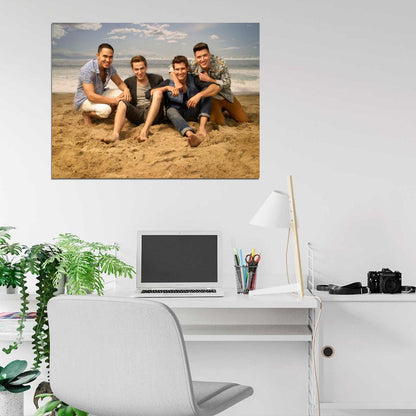 Big Time Rush Beach Pop Band Music Art Wall Art Print Poster