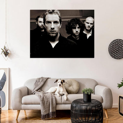 Coldplay Alternative Rock Band Music Sepia Art Wall Art Print Poster