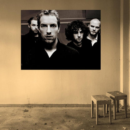 Coldplay Alternative Rock Band Music Sepia Art Wall Art Print Poster