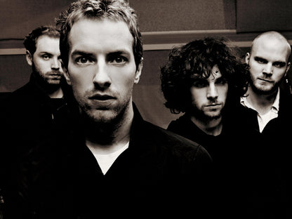 Coldplay Alternative Rock Band Music Sepia Art Wall Art Print Poster