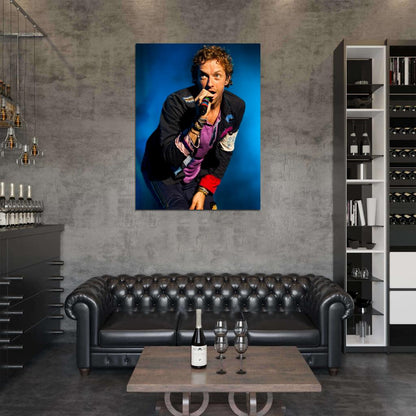 Coldplay Chris Martin Rock Band Music Art Wall Art Print Poster