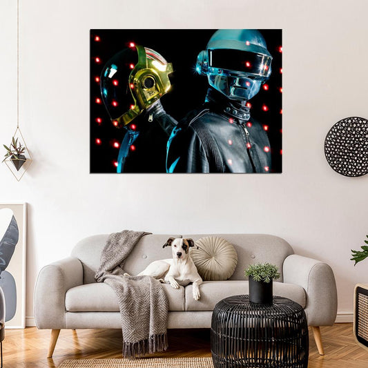 Daft Punk Electronic Duo Music Art Wall Art Print Poster