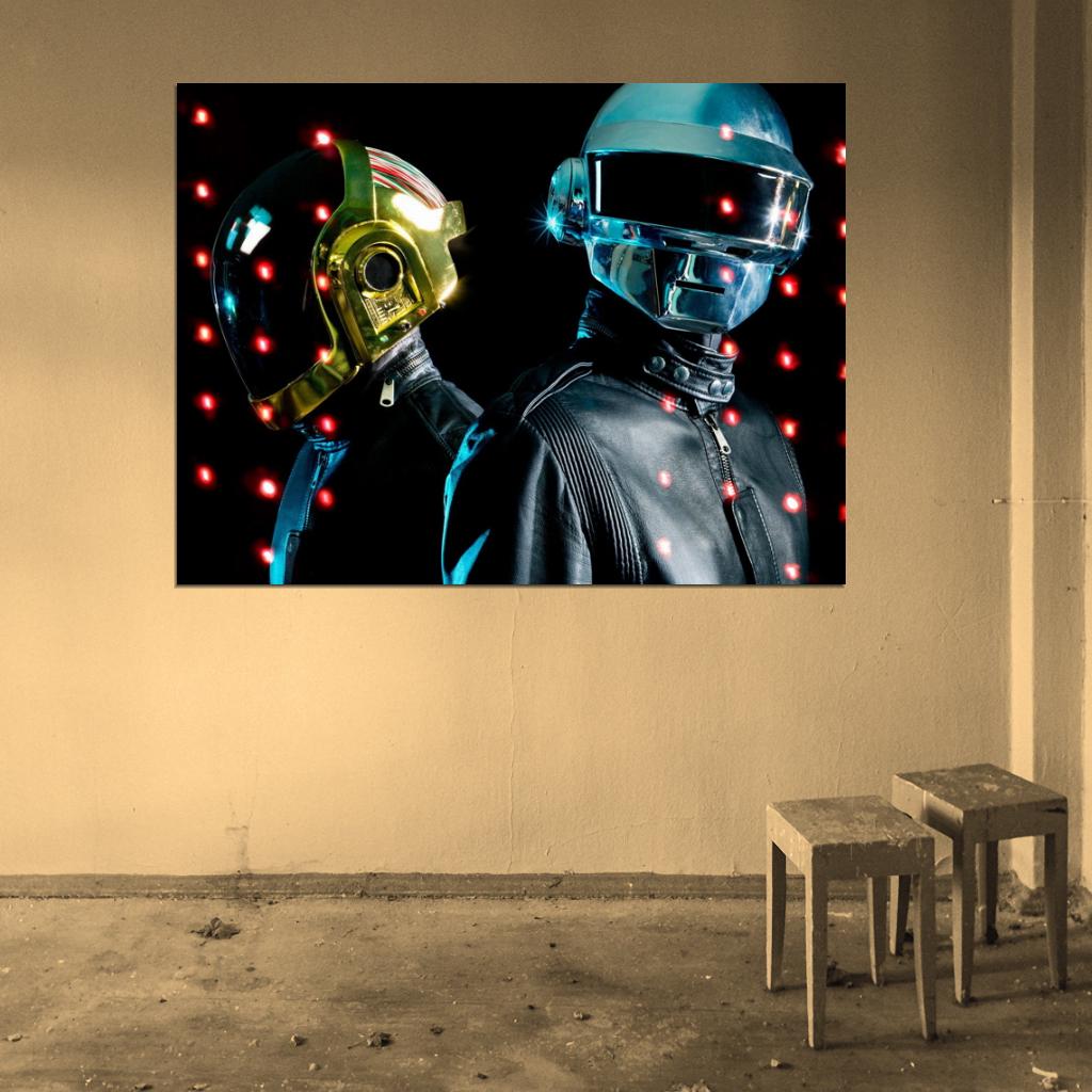 Daft Punk Electronic Duo Music Art Wall Art Print Poster