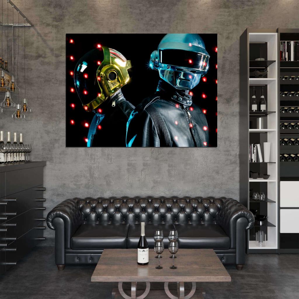 Daft Punk Electronic Duo Music Art Wall Art Print Poster