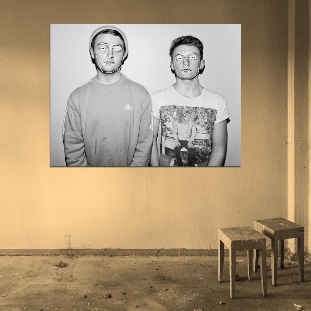 Disclosure Electronic Duo Music BW Art Wall Art Print Poster