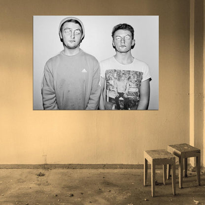 Disclosure Electronic Duo Music BW Art Wall Art Print Poster