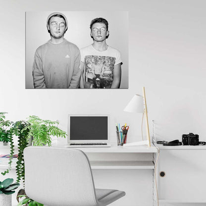Disclosure Electronic Duo Music BW Art Wall Art Print Poster