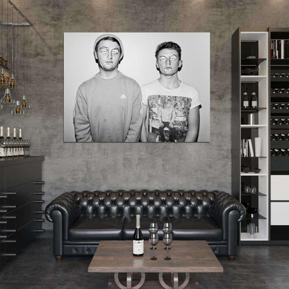 Disclosure Electronic Duo Music BW Art Wall Art Print Poster
